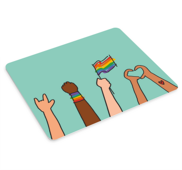 Mauspad originell bunte hände der einheit - TenStickers