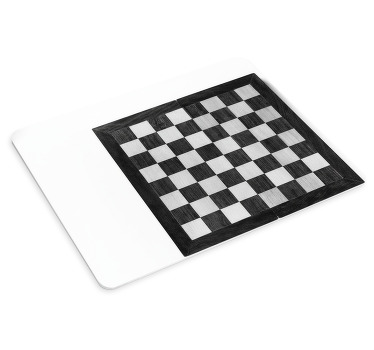 Tappetino mouse gaming scacchiera legno bianco e nero - TenStickers