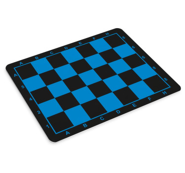 Tappetino mouse gaming scacchiera minimal blu e nera - TenStickers