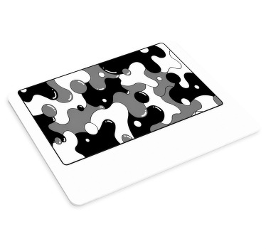 Original mouse pad black and white splashes - TenStickers