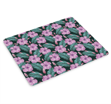 Big tropical flowers floral mouse pad - TenStickers