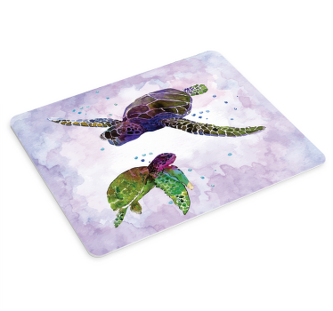 Colorful watercolour  turtles mouse pad - TenStickers