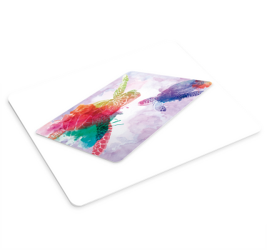 多彩的水彩乌龟鼠标垫 - TenStickers