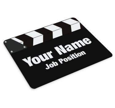 Personalised Clapperboard mouse mat - TenStickers