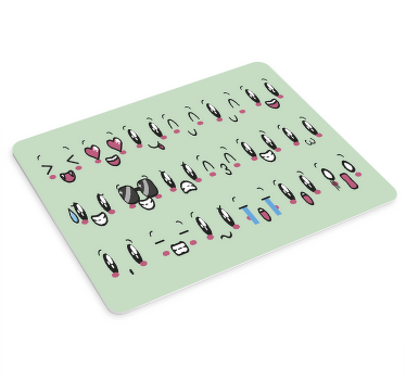Anime faces green mouse pad - TenStickers