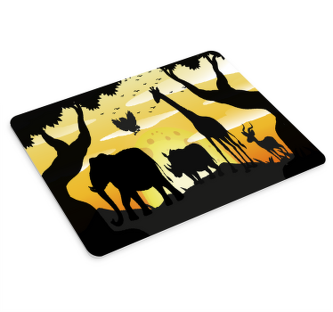 Alfombrilla ratón animales salvajes - TenVinilo