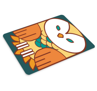 Oryginalne podkładki myszkę Geometryczna sowa - TenStickers