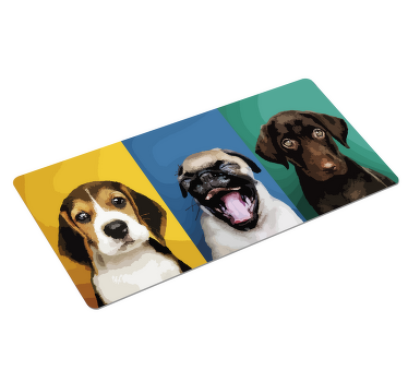 Podkładka pod mysz Kolorowe psy - TenStickers