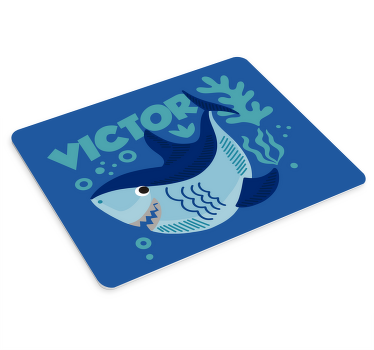 Tapis de souris personnalisé et petit requin - TenStickers