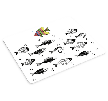 Podkładka pod mysz ryby pod prąd - TenStickers