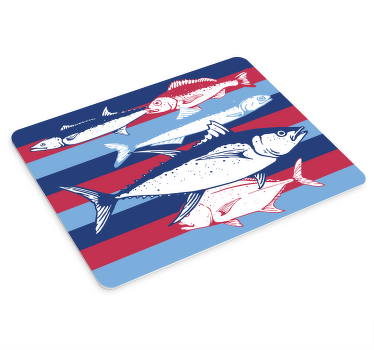 Alfombrilla ratón original peces dibujados - TenVinilo