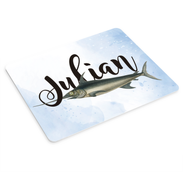 Tapis de souris Espadon avec nom - TenStickers