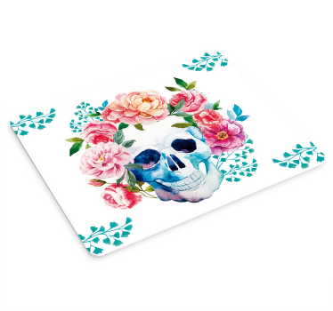 Podkładki pod mysz oryginalne kwiaty czaszka - TenStickers