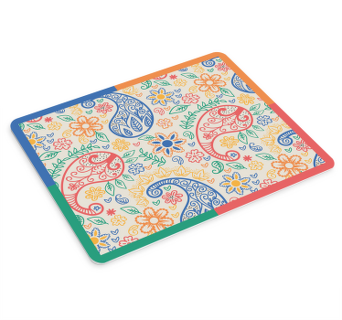 Alfombrilla ratón floral paisley multicolor - TenVinilo