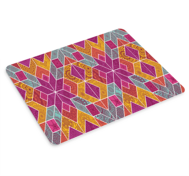 Alfombrilla XXL mosaico colorido paisley - TenVinilo