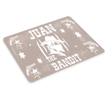 Alfombrilla ratón bandido con nombre - TenVinilo