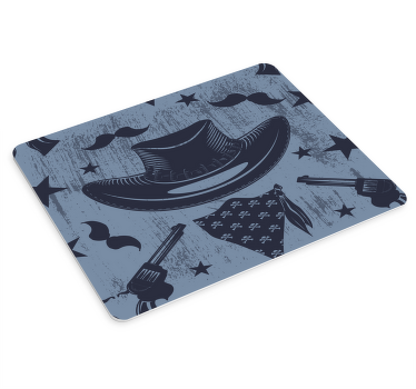 Alfombrilla ratón cowboy con vaquero y revólver - TenVinilo