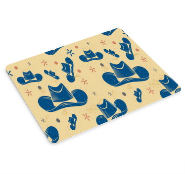 Cowboy hat pattern mouse pad - TenStickers