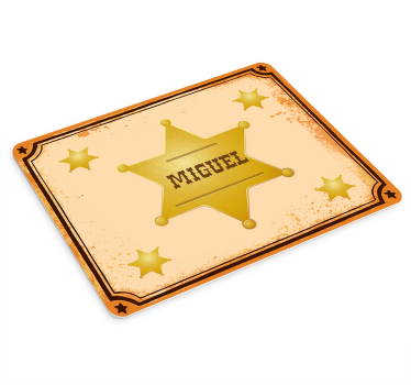 Tapis de souris insigne de shérif personnalisable - TenStickers