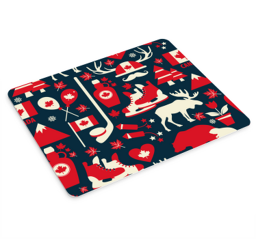 Canadian symbols pattern original mouse pad - TenStickers