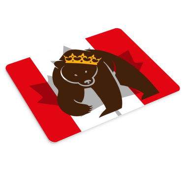 tapis de souris original Ours avec couronne - TenStickers