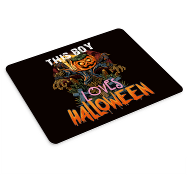 Denne dreng elsker halloween musemåtte - TenStickers