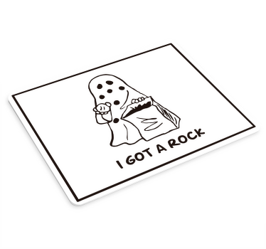 Boo I got a rock vintage mouse pad - TenStickers