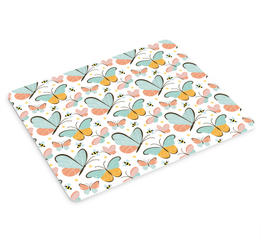 Alfombrilla ratón infantil mariposa tono pastel - TenVinilo