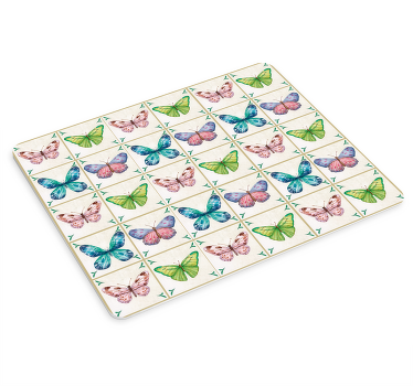 Alfombrilla ratón infantil mariposas multicolor - TenVinilo