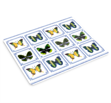 화려한 나비 타일 마우스 패드 - TenStickers
