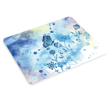 Tapis de souris papillon dessin floral et papillons - TenStickers