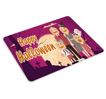 Drôle de famille d'halloween plus de tapis de souris - TenStickers