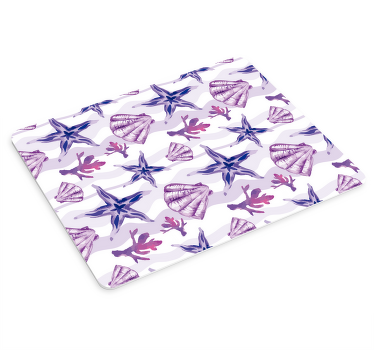 Ljubičasta morska zvijezda i školjka za miš - TenStickers