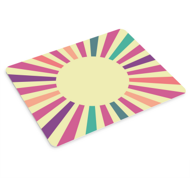 70's Geometric Sun 70's sun mouse pad - TenStickers