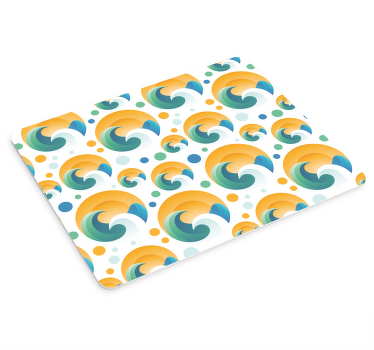 Sunce i valovi podloga za miša za sunčanje iz 70-ih - TenStickers