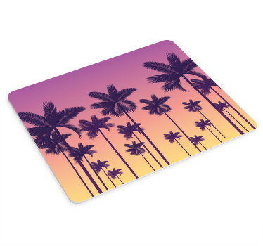 Mousepad 70's Sun Sonnenuntergang palmen - TenStickers