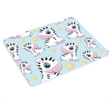 Søte stjerner sebra musematte - Tenstickers