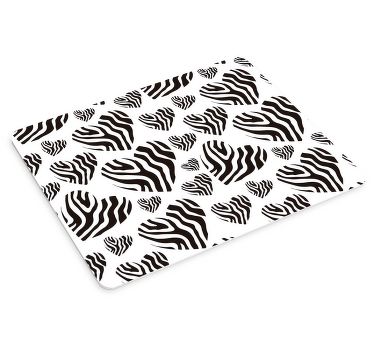 Alfombrilla ratón corazón de cebra - TenVinilo