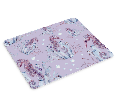 Tapetes de rato marítimos Cavalo marinho aquarela - TenStickers