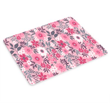 Mauspad Muster florales rosa motiv - TenStickers