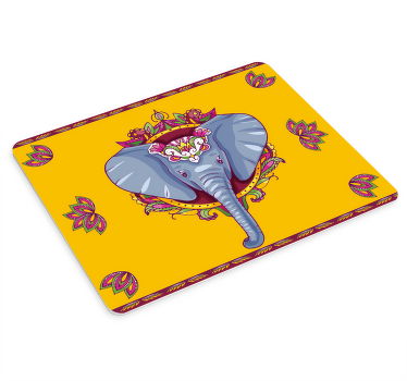 Elefant indisk stil original musematte - Tenstickers