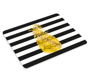 çizgili orijinal mouse pad üzerinde altın ananas - TenStickers