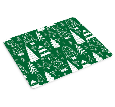 Lystige julfargede trær julemusepad - Tenstickers