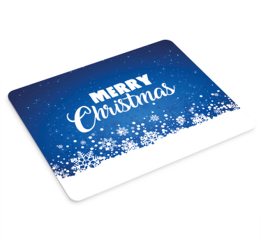 Modré a biele pozadie vianočná podložka pod myš - Tenstickers
