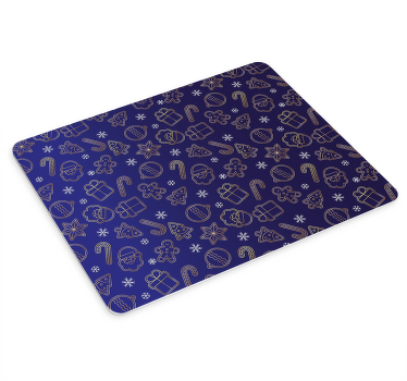 Gadget on blue background christmas mousepad - TenStickers