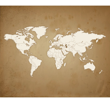 Image of Old Map in 1720s Nostalgic Style Art Historical Atlas Mouse Pad,Brown Beige Smooffly Vintage World Map Mouse pad 