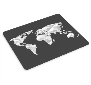 Tapetes de rato mapa mundo Mapa do mundo geométrico abstrato - TenStickers