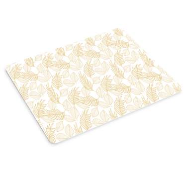 Alfombrilla raton original Palmeras hojas beige - TenVinilo