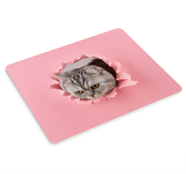 オリジナルのマウスパッドを飛び出す猫 - TENSTICKERS