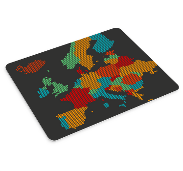 Europa kort prikker musemåtte - TenStickers